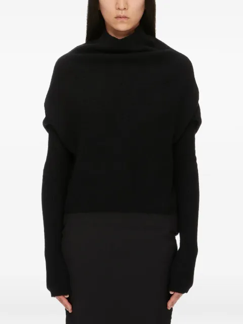 Rick Owens Crater ribbed-knit virgin-wool sweater Black RP02F5629M