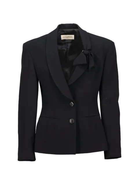 Alberta Ferretti Vintage bow-detail shawl-lapel jacket Black W2752621