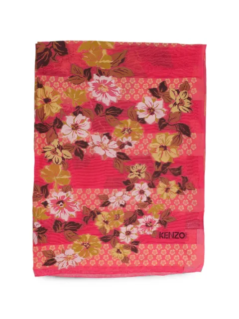 Kenzo Pre-Owned geometric floral-print scarf Pink W2752672