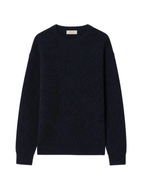 RETORI ribbed-knit crew-neck sweater Blue 04MKNTO170LS10