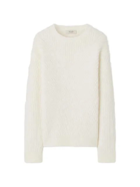 RETORI ribbed-knit sweater White 04MKNTO170LS10
