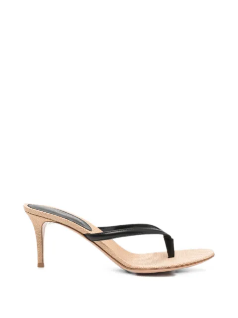 Gianvito Rossi Calypso leather-strap heeled sandals Black G1126070RICVHI