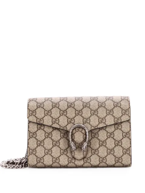 Gucci Pre-Owned Dionysus Chain Wallet GG Coated Canvas Small crossbody bag Brown KAEL0T4DH8BG05AJ