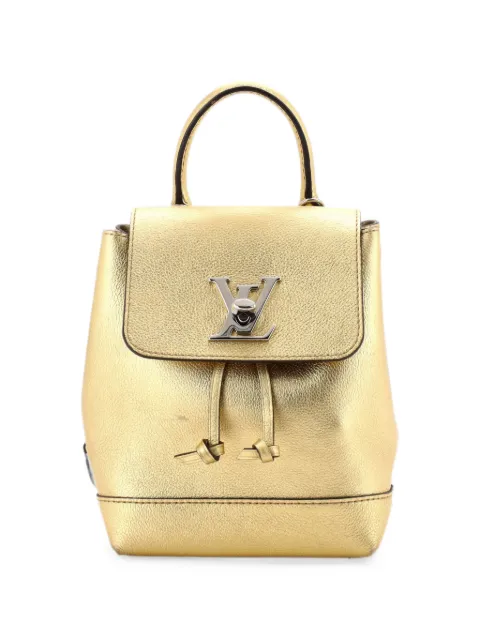 Louis Vuitton Pre-Owned Lockme Leather Mini backpack Gold F0PIRCDKJ96MDTM6