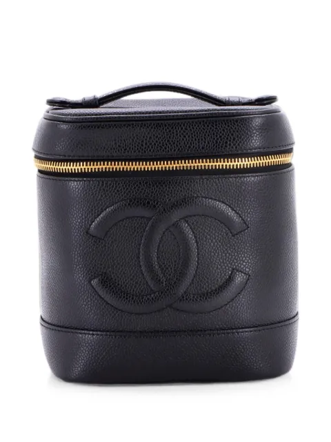 CHANEL Pre-Owned Timeless Cosmetic Case Caviar Tall pouch Black DKELLBP4OSISH3TT