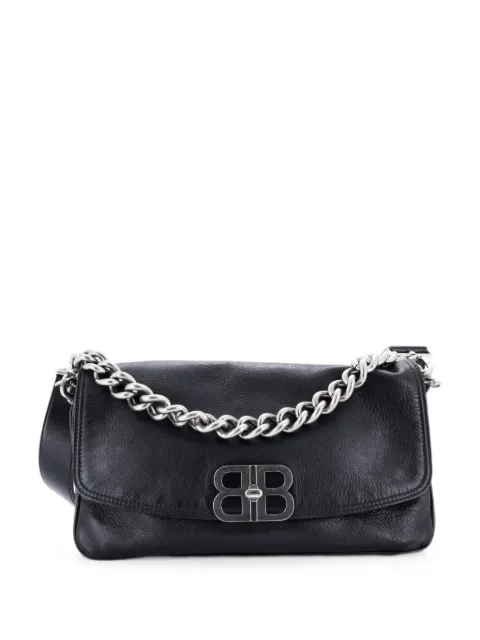 Balenciaga Pre-Owned BB Soft Flap Bag Leather Medium shoulder bag Black D9N3YSMGAQE8P7IA