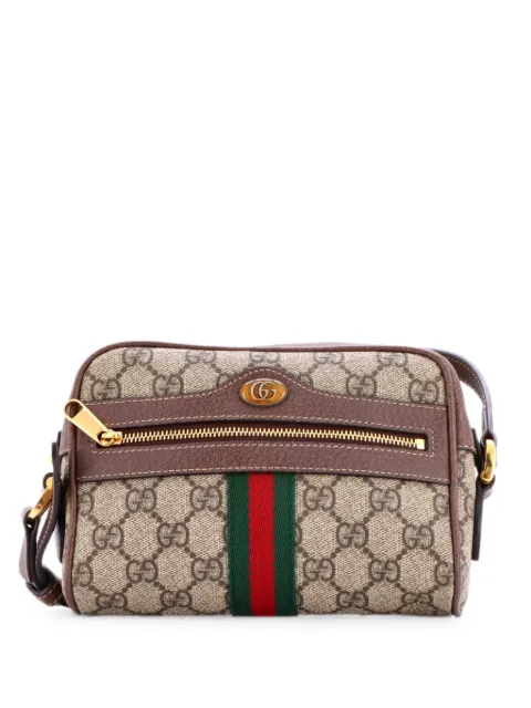 Gucci Pre-Owned Ophidia Shoulder Bag GG Coated Canvas Mini crossbody bag Brown SLHZNUPCLYE80SL6