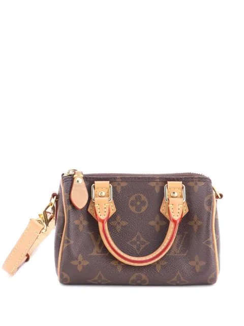 Louis Vuitton Pre-Owned Speedy Bandouliere NM Bag Monogram Canvas Nano crossbody bag Brown RH79FQ9KUFQT8N9X