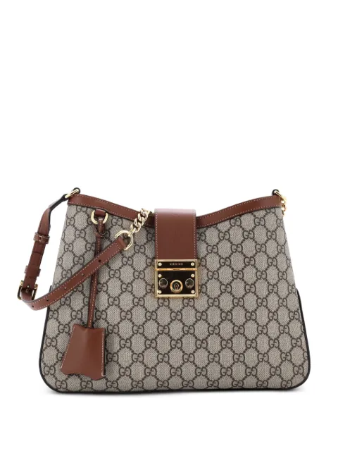Gucci Pre-Owned Padlock Chain GG Coated Canvas with Leather Medium shoulder bag Brown PSB8S1459DPITCGV
