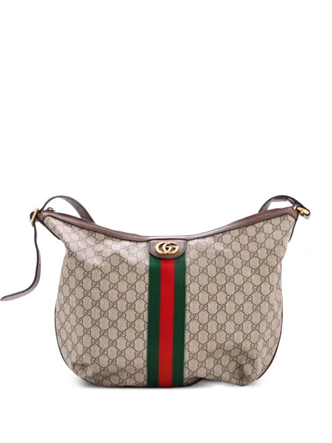Gucci Pre-Owned Ophidia Half Moon GG Coated Canvas Large hobo bag Brown 5R4ICG14MIDAY5LM