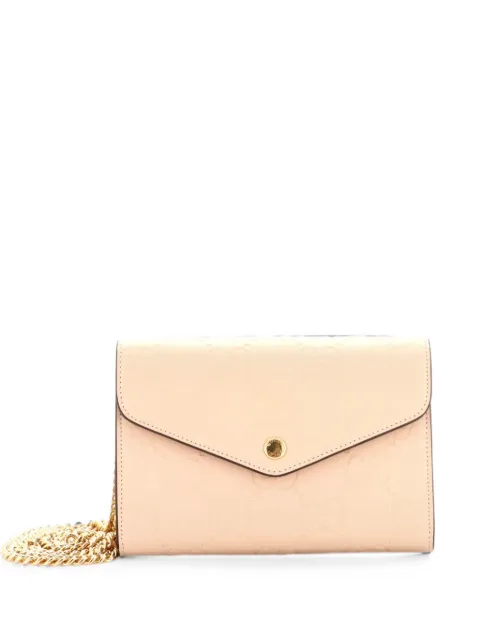 Gucci Pre-Owned Envelope Wallet on Chain Guccissima Leather shoulder bag Neutrals NRMJLCZELKGMK9LO