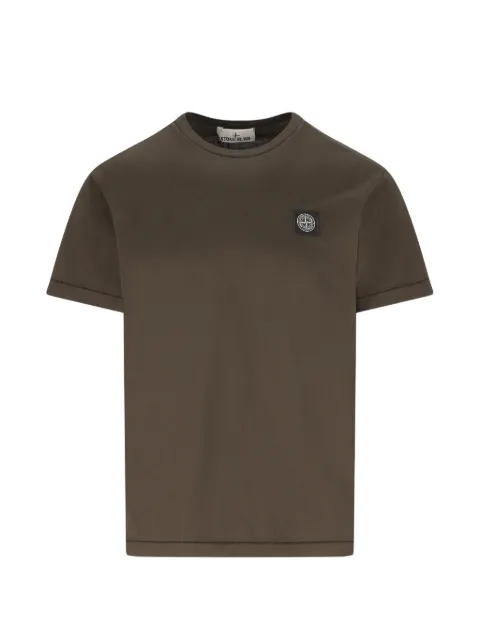 Stone Island logo-patch short-sleeve T-shirt Green L2S152100027S0013