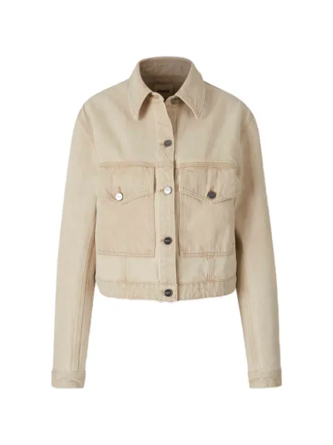 KHAITE cropped denim jacket Neutrals 1193926068