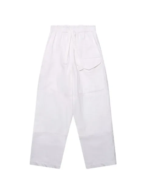 Studio Nicholson elasticated drawstring trousers White NAVASNM1469