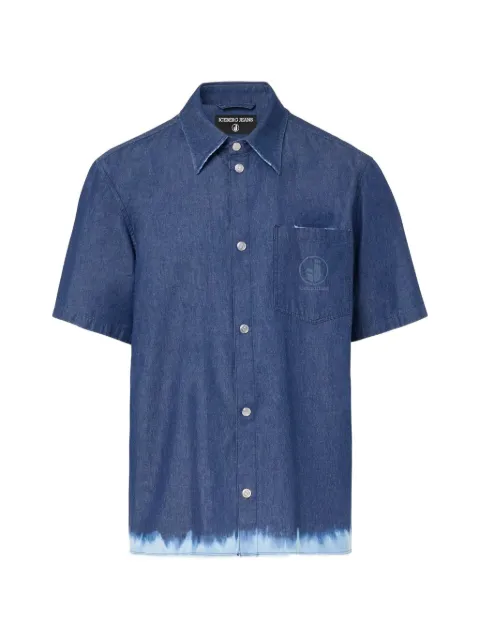 Iceberg bleached-effect short-sleeve shirt Blue EJ1P0G1016N02
