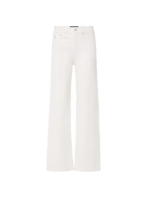 Iceberg logo-plaque wide-leg jeans White 26EJ2P02S01P6101215