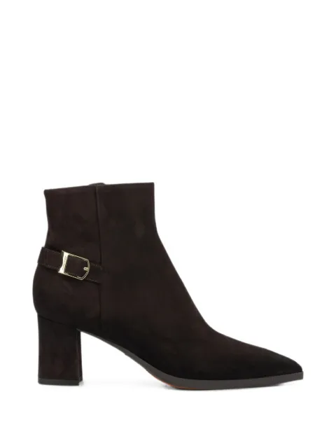 Santoni buckle-detail pointed-toe ankle boots Brown WTEZ71846PC4NMGS