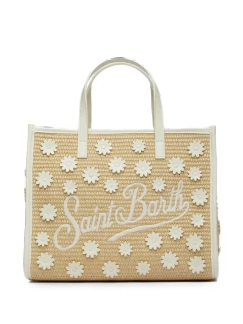 MC2 Saint Barth Vivian floral-appliqué shoulder bag Neutrals VVID001