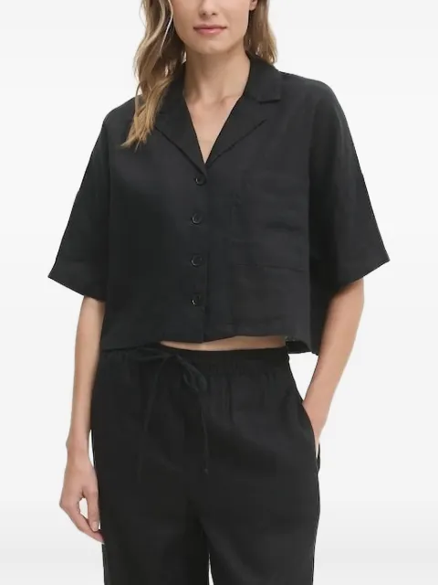 DKNY short-sleeve convertible-collar shirt Black P3KACRX8