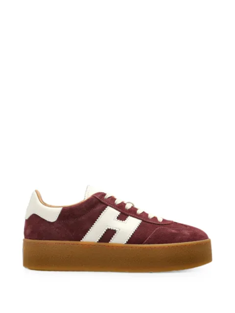 Hogan Cool logo-patch platform sneakers Red HXW6980FB60UL6