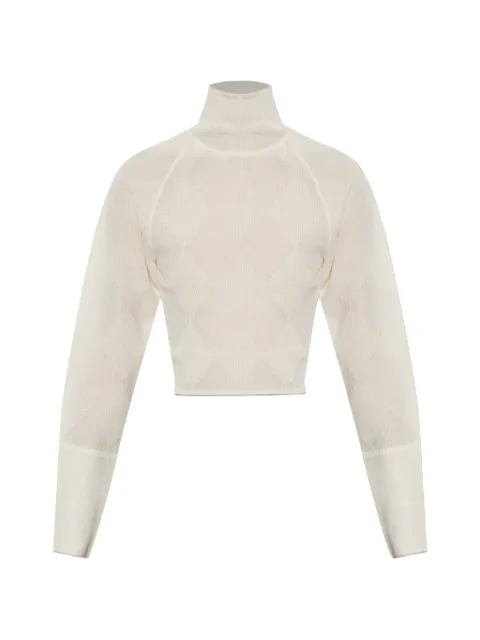 IRO argyle-knit roll-neck sweater Neutrals WP12NEIGE0