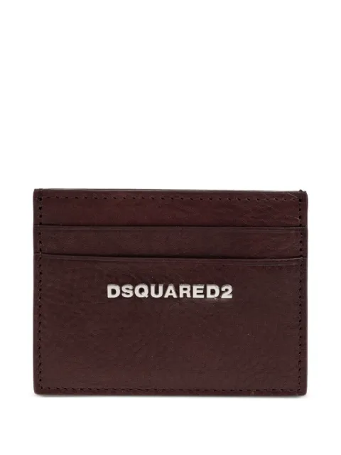 DSQUARED2 logo-plaque leather card holder Brown CCW003012900001