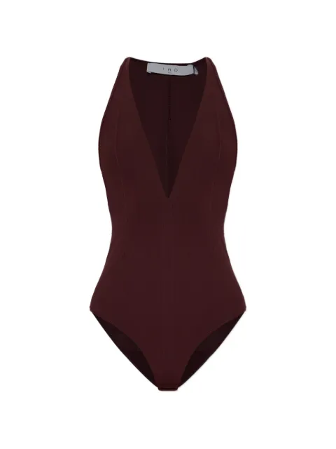 IRO V-neck bodysuit Brown WP99ABYSSE0