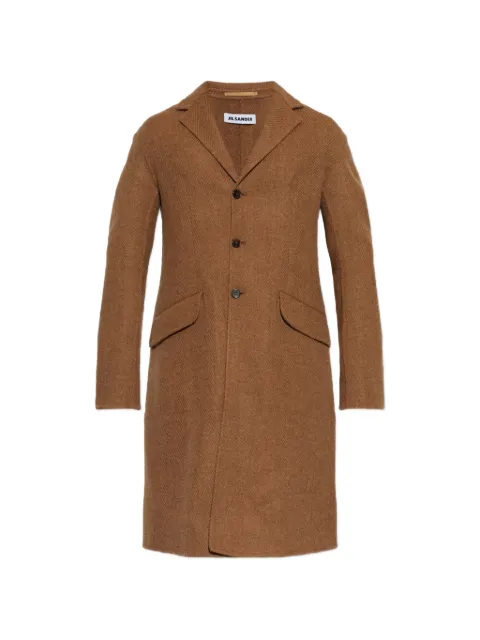 Jil Sander single-breasted wool coat Brown J22AA0192J40349