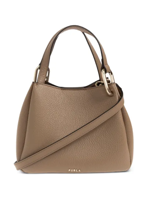 Furla mini Nuvola grained leather tote bag Neutrals WE00907HSF000