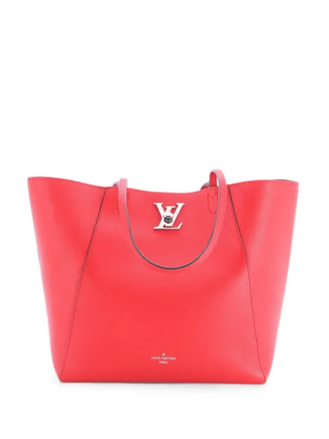 Louis Vuitton Pre-Owned Lockme Cabas Leather tote bag Red D5F71D3YR3Q2LP18