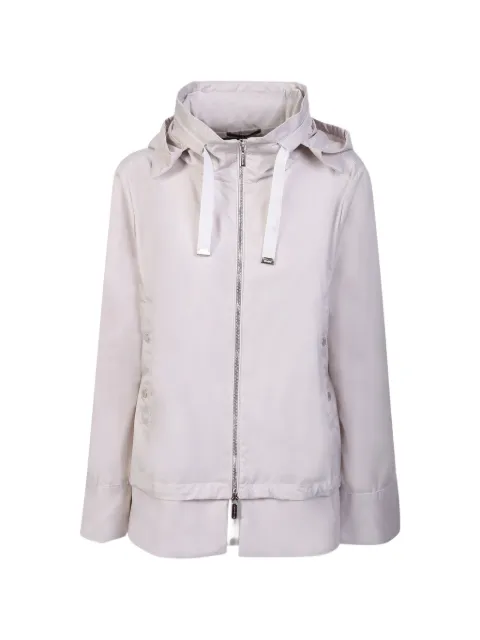 Moorer SINIA WK drawstring-hooded zip-up jacket Neutrals SINIAWK
