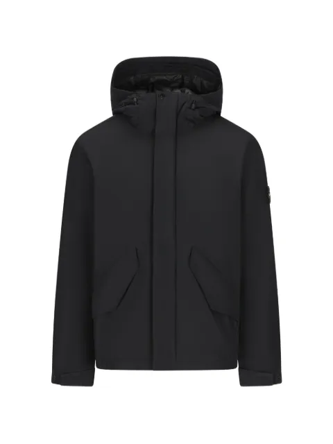 Stone Island logo-patch hooded Black L2S154100010S0A26