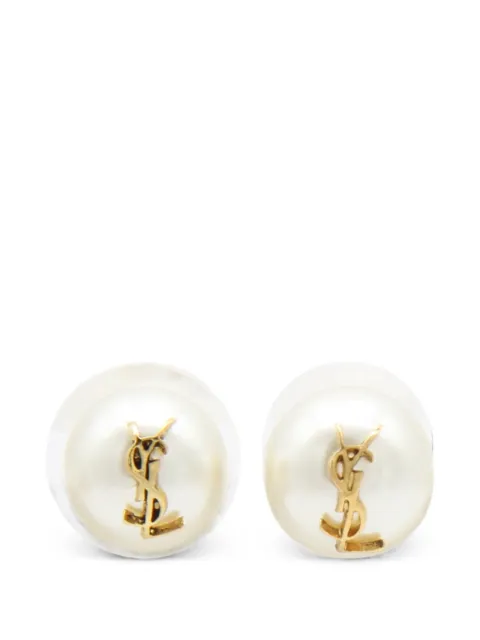 Saint Laurent Cassandre faux-pearl earrings Gold 691563PCEXY1526