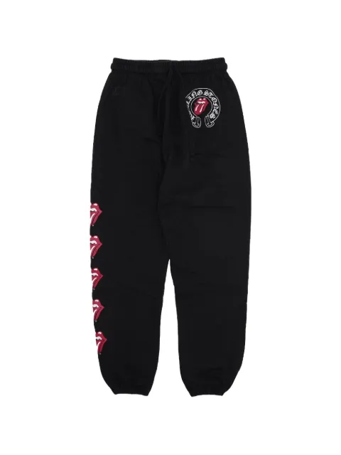 Chrome Hearts Rolling Stones embroidered track pants Black CHRM1471