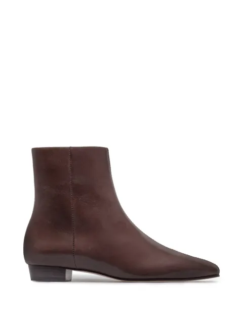 Bernardo Rema central-seam leather ankle boots Brown REMA