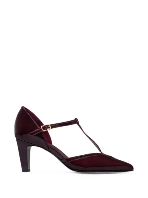 Bernardo Gianna T-bar pointed-toe pumps Red GIANNA