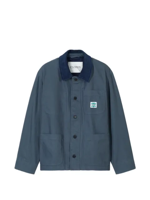 Closed Workwear corduroy-collar patch-pocket jacket Blue C8741661Z20