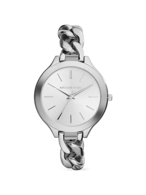 Michael Kors Slim Runway chain-link 41mm watch Silver MK3279