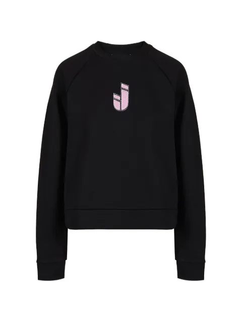 Iceberg crystal-embellished raglan-sleeve sweatshirt Black 26EJ2P0E0816329