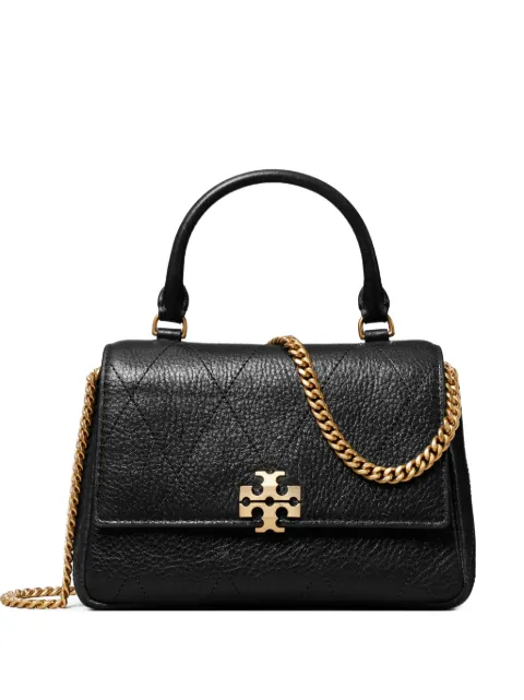 Tory Burch mini Charlie quilted top-handle crossbody bag Black 186032