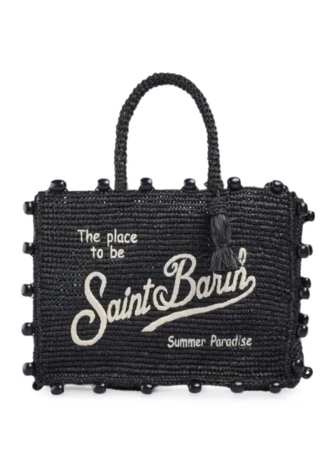 MC2 Saint Barth Colette bead-embellished shoulder bag Black COL0013