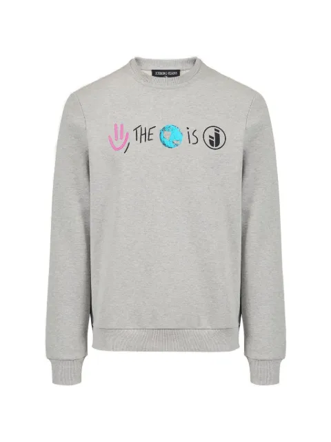 Iceberg graphic-print long-sleeve sweatshirt Grey 26EJ1P0E01363298493
