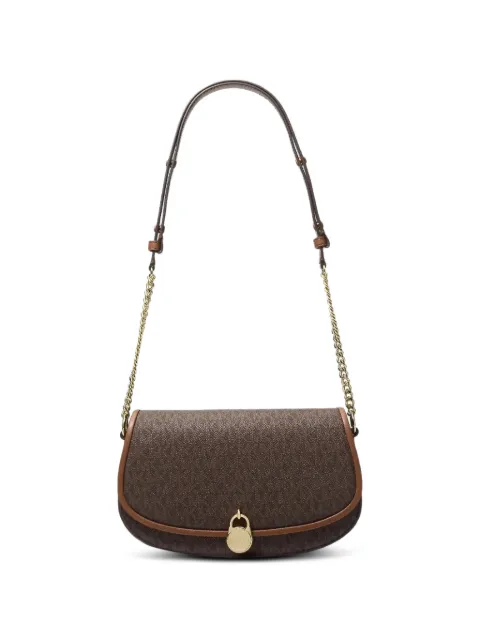 Michael Kors medium Mila logo-print shoulder bag Brown 35T5GIMM8B