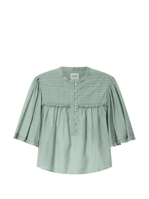 MARANT ÉTOILE Douna blouse Green HT0945FBB3J04E