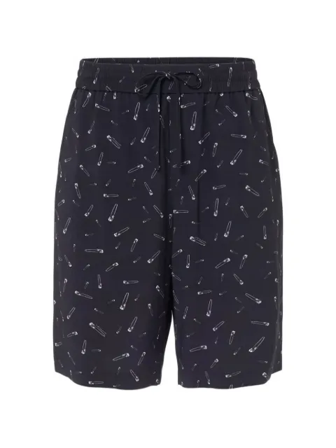 Iceberg safety-pin-print drawstring shorts Blue 26EJ1P0D021JV01S911