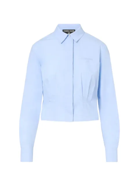 Iceberg pleated cropped shirt Blue 26EJ2P0G081JOP16311