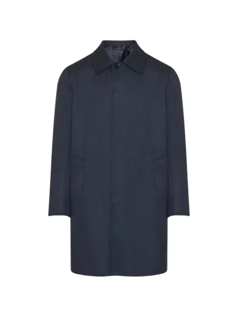 Brioni concealed-front coat Blue SOQT0LOEA96