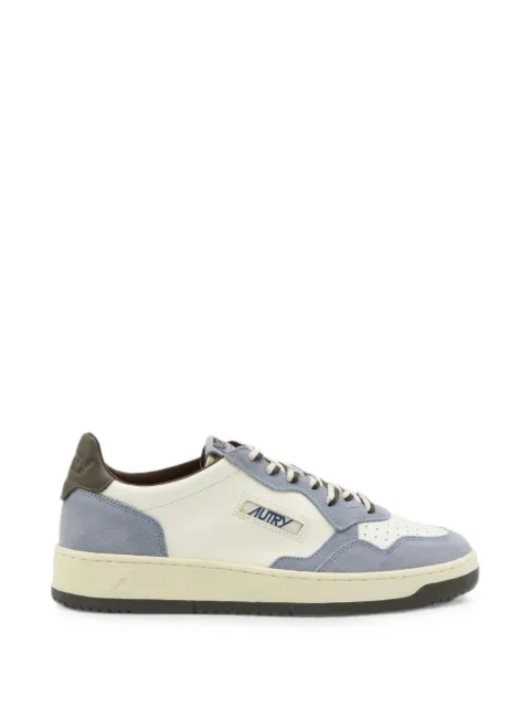Autry Medalist panelled lace-up leather sneakers White AULMBW06