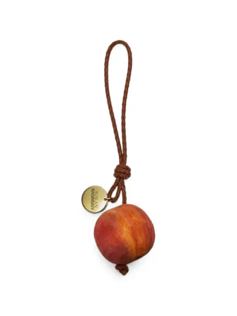 Ruslan Baginskiy Peach bag charm Red BAGCHARMPEACHBCH039088WDLPCHPINKYELLOWSS26