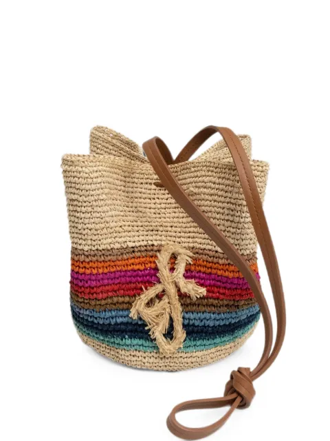 Ruslan Baginskiy striped straw pouch bag Neutrals STRIPEDPOUCHBAGPCB1978036STR108LKNSTRPBHRPRBNATURALSTRAWR26